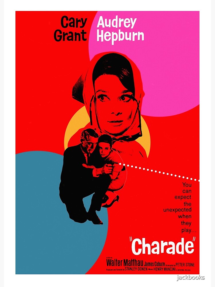 Charade (1963) - Movie poster design Art Board Print for Sale by jackbooks