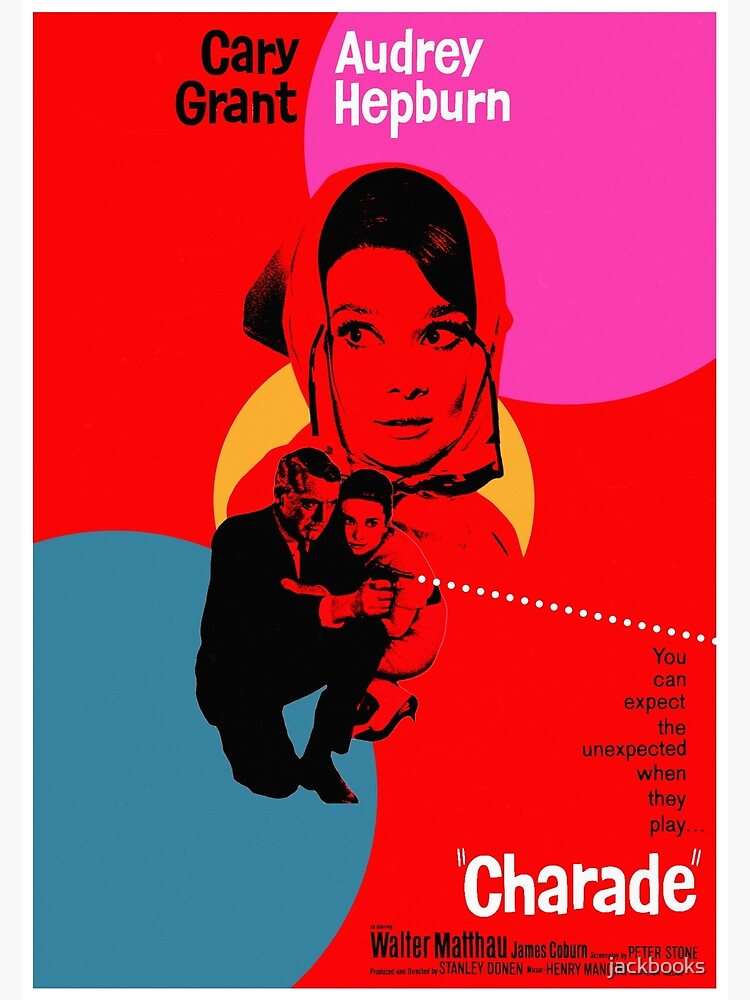 Poster for Sale mit Charade (1963) - Filmplakatdesign von