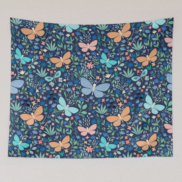 Item preview, Seamless with butterflies and flowers designed and sold by SisileeGift.