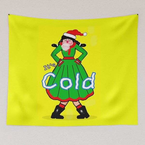 Item preview, woman freezing cold  designed and sold by Shirley cute art .