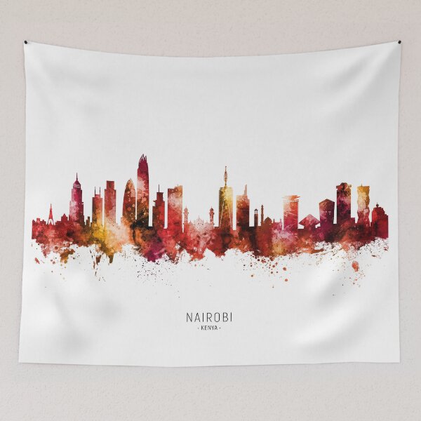 Item preview, Nairobi Kenya Skyline designed and sold by ArtPrints.