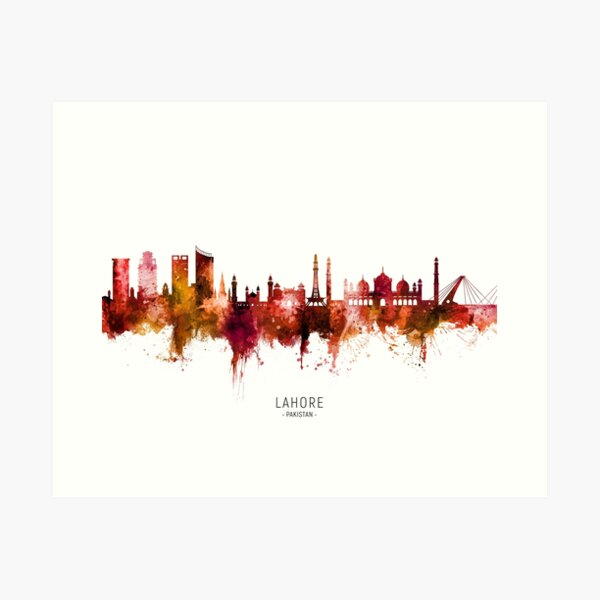 Item preview, Lahore Pakistan Skyline designed and sold by ArtPrints.