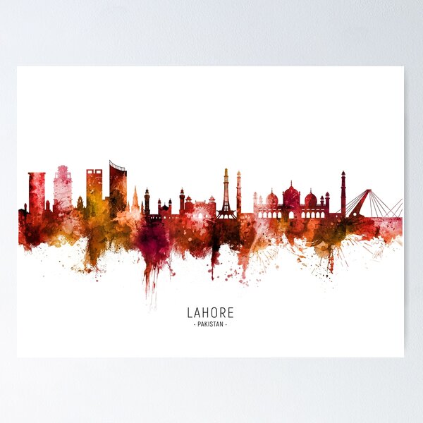 Item preview, Lahore Pakistan Skyline designed and sold by ArtPrints.