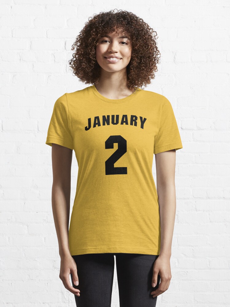 Disover Date of birth 2 January birthday gift sport design Essential T-Shirt