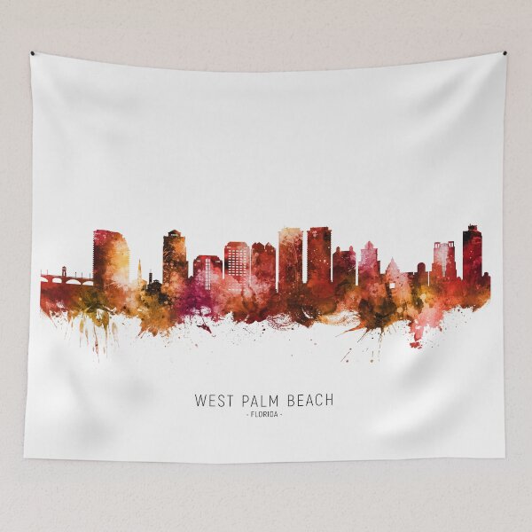 Item preview, West Palm Beach Florida Skyline designed and sold by ArtPrints.
