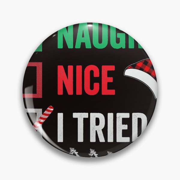 Item preview, Christmas Nice Naughty I Tried Ugly Sweater Red Plaid designed and sold by JodyBoling.
