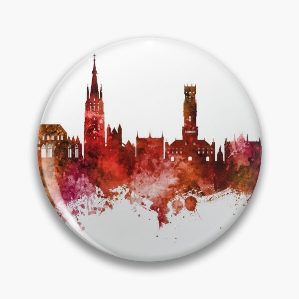 Item preview, Bruges Belgium Skyline designed and sold by ArtPrints.