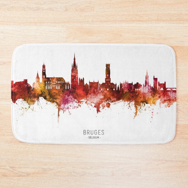 Item preview, Bruges Belgium Skyline designed and sold by ArtPrints.