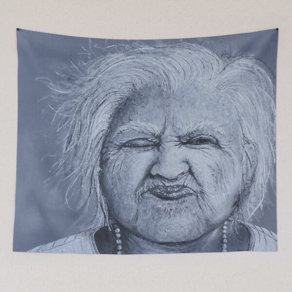 Item preview, Scrunchy Face Old Woman designed and sold by TeahArts.