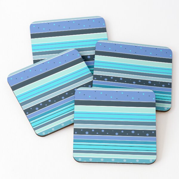 Item preview, Shades of Blue and Purple Stripes and Polka Dots designed and sold by zanydoodles.