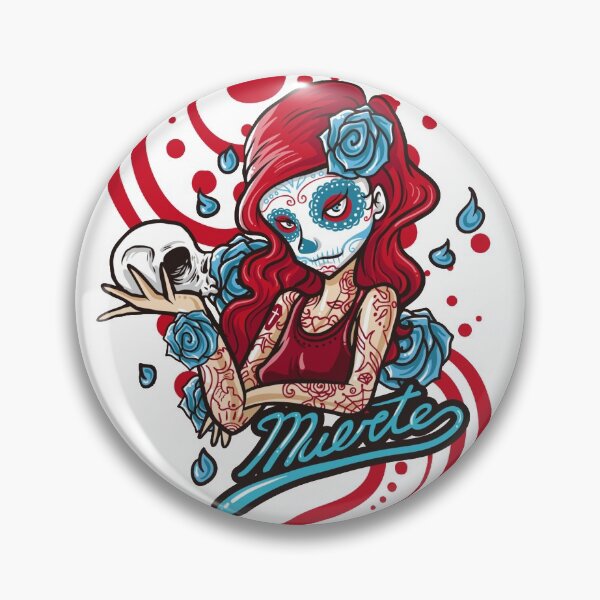Item preview, skull, skeleton, skill, girl, muerte, flowers, blood designed and sold by Elshan Ilyasov.