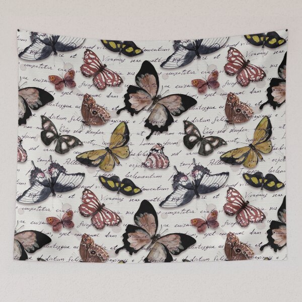 Item preview, Repeating monochrome butterfly designed and sold by WillaldShop.
