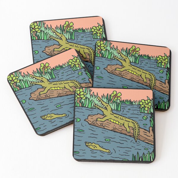 Item preview, Crocodiles vibing designed and sold by TsunamiDesign.