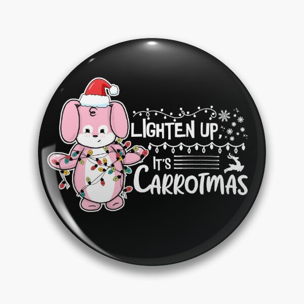 Item preview, Lighten Up, It's Carrotmas | Punny Bunny | Christmas (Pink x Black) designed and sold by the-krisney-way.