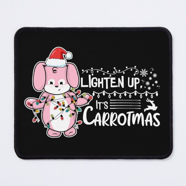 Item preview, Lighten Up, It's Carrotmas | Punny Bunny | Christmas (Pink x Black) designed and sold by the-krisney-way.