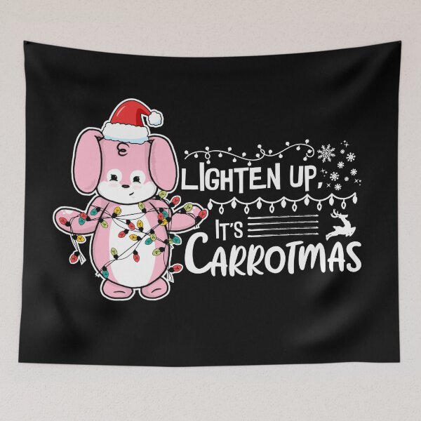 Item preview, Lighten Up, It's Carrotmas | Punny Bunny | Christmas (Pink x Black) designed and sold by the-krisney-way.