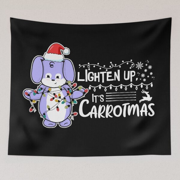 Item preview, Lighten Up, It's Carrotmas | Punny Bunny | Christmas (Blue x Black) designed and sold by the-krisney-way.