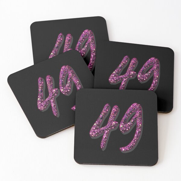 Item preview, 49th Birthday Anniversary - Purple Glitter Numbers designed and sold by GlamourChick.