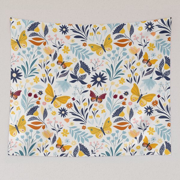Item preview, Seamless butterfly with floral design designed and sold by AletacStore.