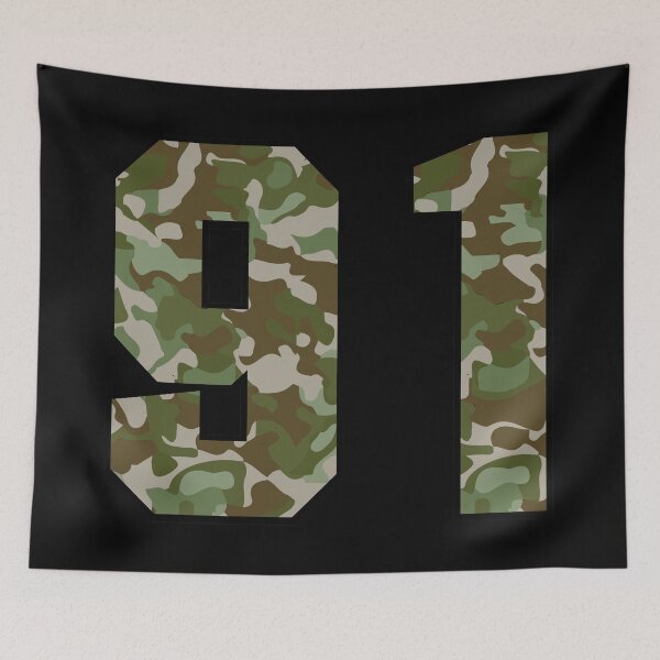 Item preview, Army Camo Number ninety-one Veteran Lucky Number 91 designed and sold by Urosek.