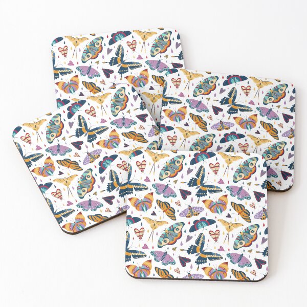 Item preview, Tropical moth with colorful exotic butterflies designed and sold by AletacStore.