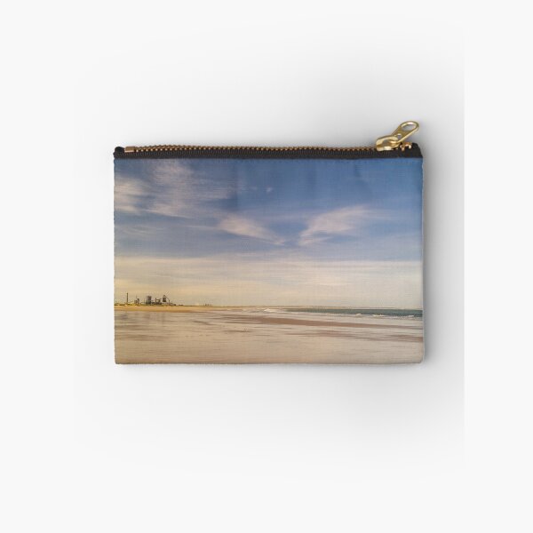 Item preview, Redcar beach and the old steel works at low tide designed and sold by MichaelBShannon.