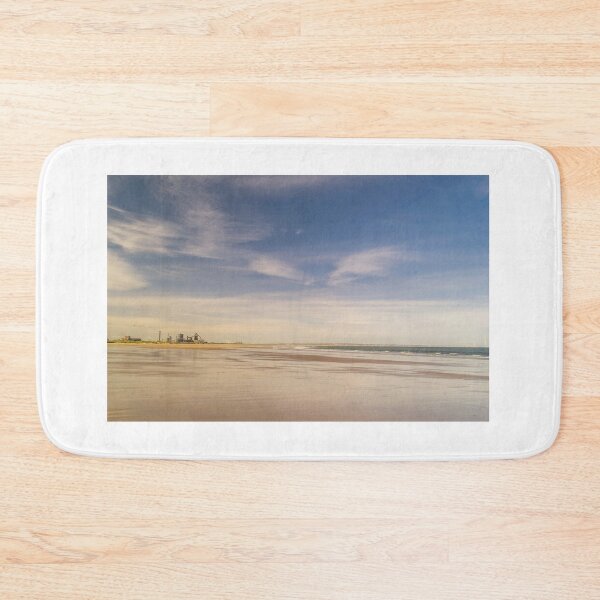 Item preview, Redcar beach and the old steel works at low tide designed and sold by MichaelBShannon.