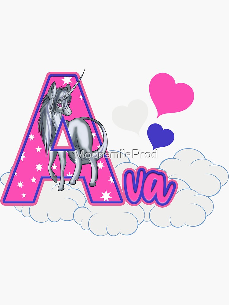 "Ava Unicorn" Sticker For Sale By MoonsmileProd | Redbubble