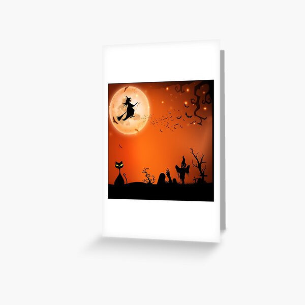 Halloween Antics Greeting Card
