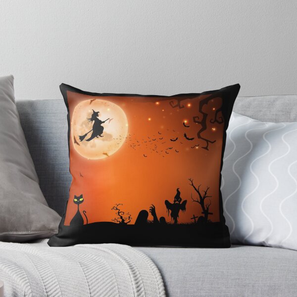 Halloween Antics Throw Pillow