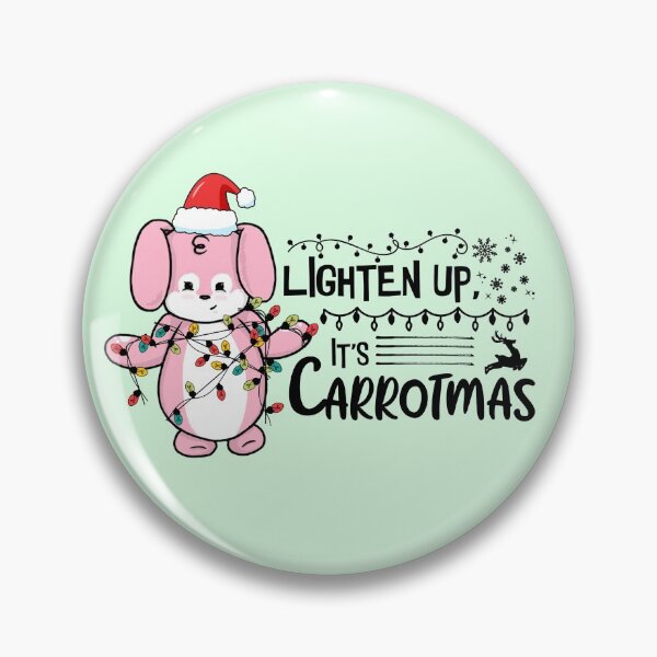 Item preview, Lighten Up, It's Carrotmas | Punny Bunny | Christmas (Pink x White) designed and sold by the-krisney-way.
