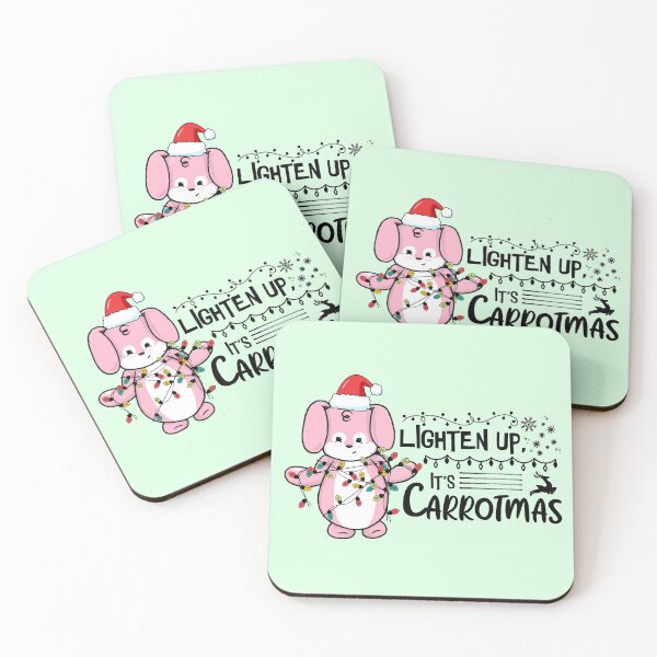 Item preview, Lighten Up, It's Carrotmas | Punny Bunny | Christmas (Pink x White) designed and sold by the-krisney-way.