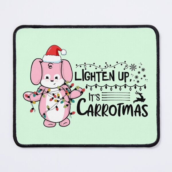 Item preview, Lighten Up, It's Carrotmas | Punny Bunny | Christmas (Pink x White) designed and sold by the-krisney-way.