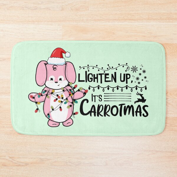 Item preview, Lighten Up, It's Carrotmas | Punny Bunny | Christmas (Pink x White) designed and sold by the-krisney-way.