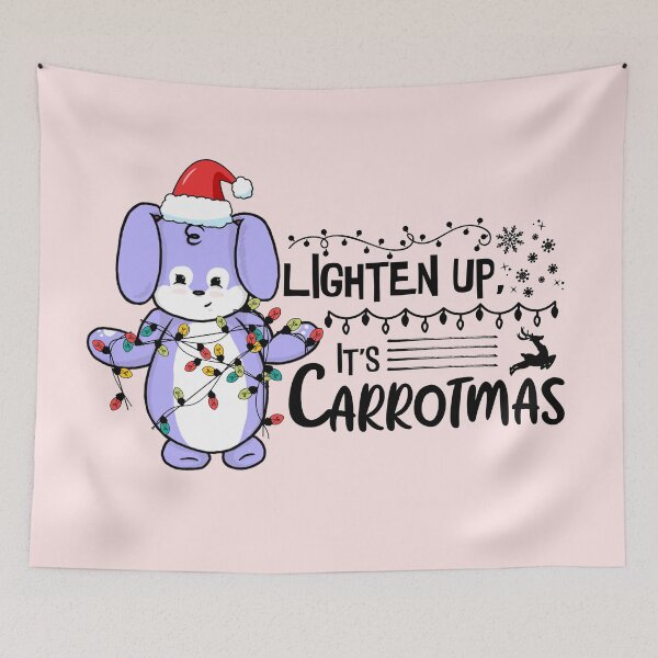 Item preview, Lighten Up, It's Carrotmas | Punny Bunny | Christmas (Blue x White) designed and sold by the-krisney-way.
