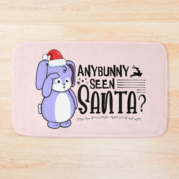 Item preview, Anybunny Seen Santa? | Punny Bunny | Christmas (Blue x White) designed and sold by the-krisney-way.