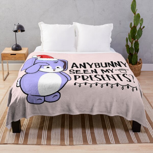 Item preview, Anybunny Seen My Presents? | Punny Bunny | Christmas (Blue x White) designed and sold by the-krisney-way.