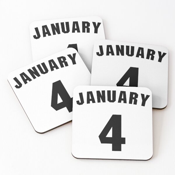 Item preview, Date of birth 4 January birthday gift sport design designed and sold by Panya-Design.