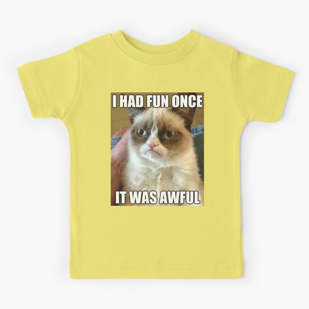 Angry Cat Meme I'm Grumpy So What Kids Sweatshirt