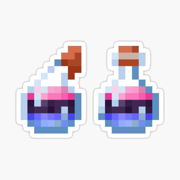 Sunset swirl minecraft potion bottle Sticker for Sale by xBabyBunnyx