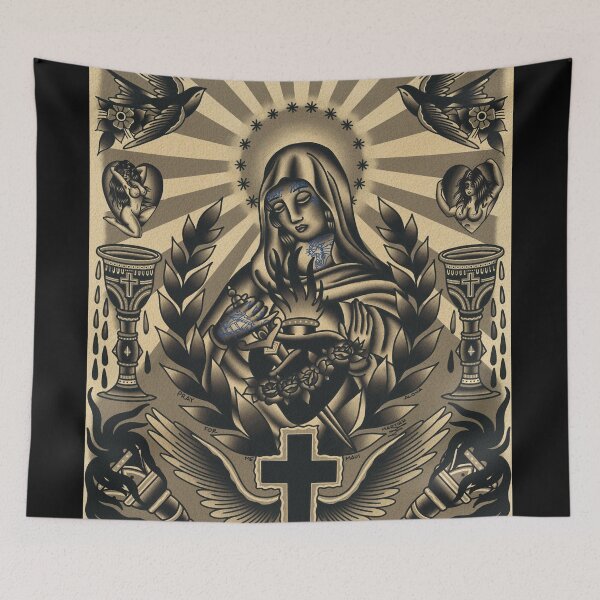 Item preview, Virgin Mary Watercolor painting  ((Vertical version)) designed and sold by Aloha-Life-808.