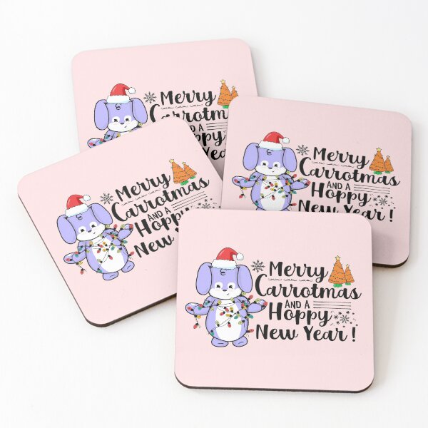 Item preview, Merry Carrotmas And A Hoppy New Year | Punny Bunny | Christmas (Blue x White) designed and sold by the-krisney-way.