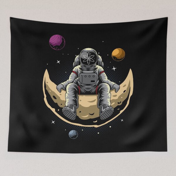 Item preview, Astronaut Cosmos ATOM Coin To The Moon Crypto Token Cryptocurrency Blockchain Wallet designed and sold by AriellaGross.
