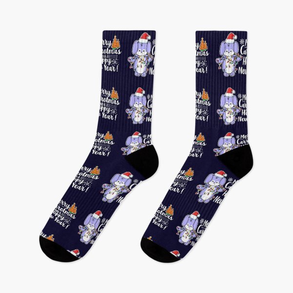 Item preview, Merry Carrotmas And A Hoppy New Year! | Punny Bunny | Christmas (Blue x Black) designed and sold by the-krisney-way.