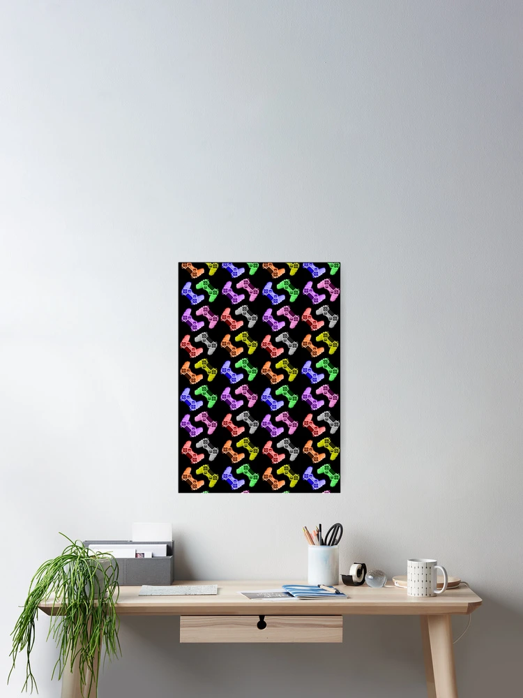 Thumbnail 2 of 3, Poster, Retro Controller Pattern, Gaming designed and sold by FNStuff.