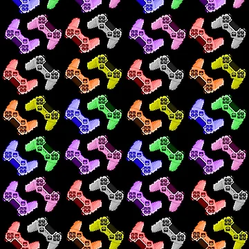 Artwork thumbnail, Retro Controller Pattern, Gaming by FNStuff