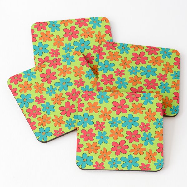 Artikelvorschau, süßes und albernes Mystery Machine-Blumenmuster entworfen und verkauft von Preppy Aesthetic Designs.