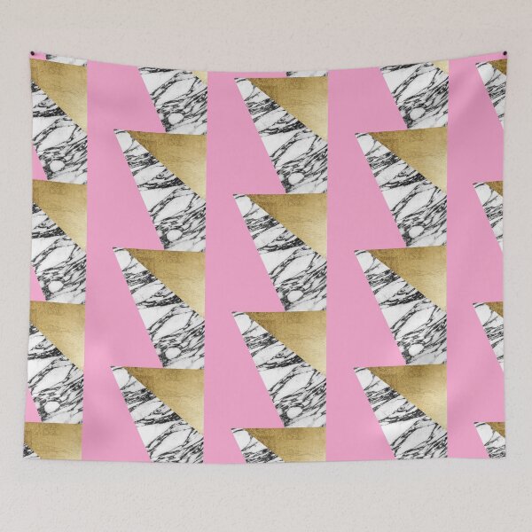 Item preview, Girly Modern Pink Gold and Marble Triangular Cut designed and sold by Blkstrawberry.
