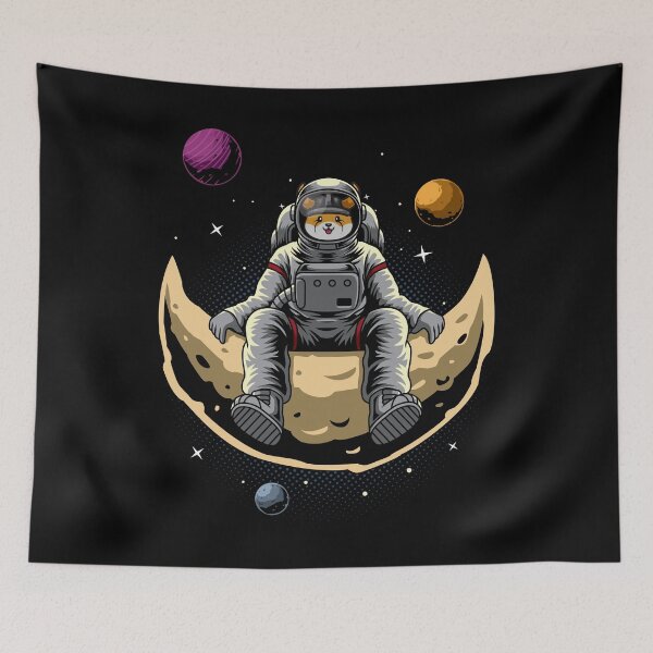 Item preview, Astronaut Floki Inu Coin To The Moon Crypto Token Floki Army Cryptocurrency Blockchain Wallet designed and sold by AriellaGross.
