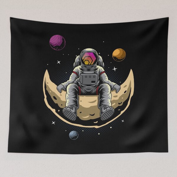 Item preview, Astronaut HEX Coin To The Moon Crypto Token Cryptocurrency Blockchain Wallet designed and sold by AriellaGross.